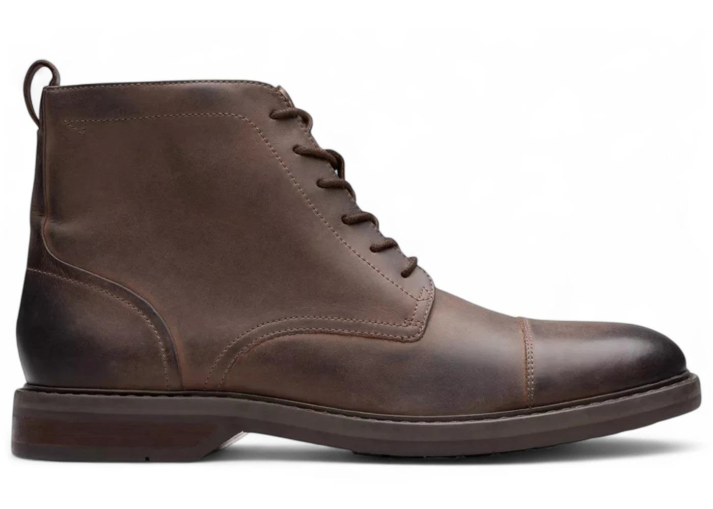 Clarks Aldwin Cap Brown Leather