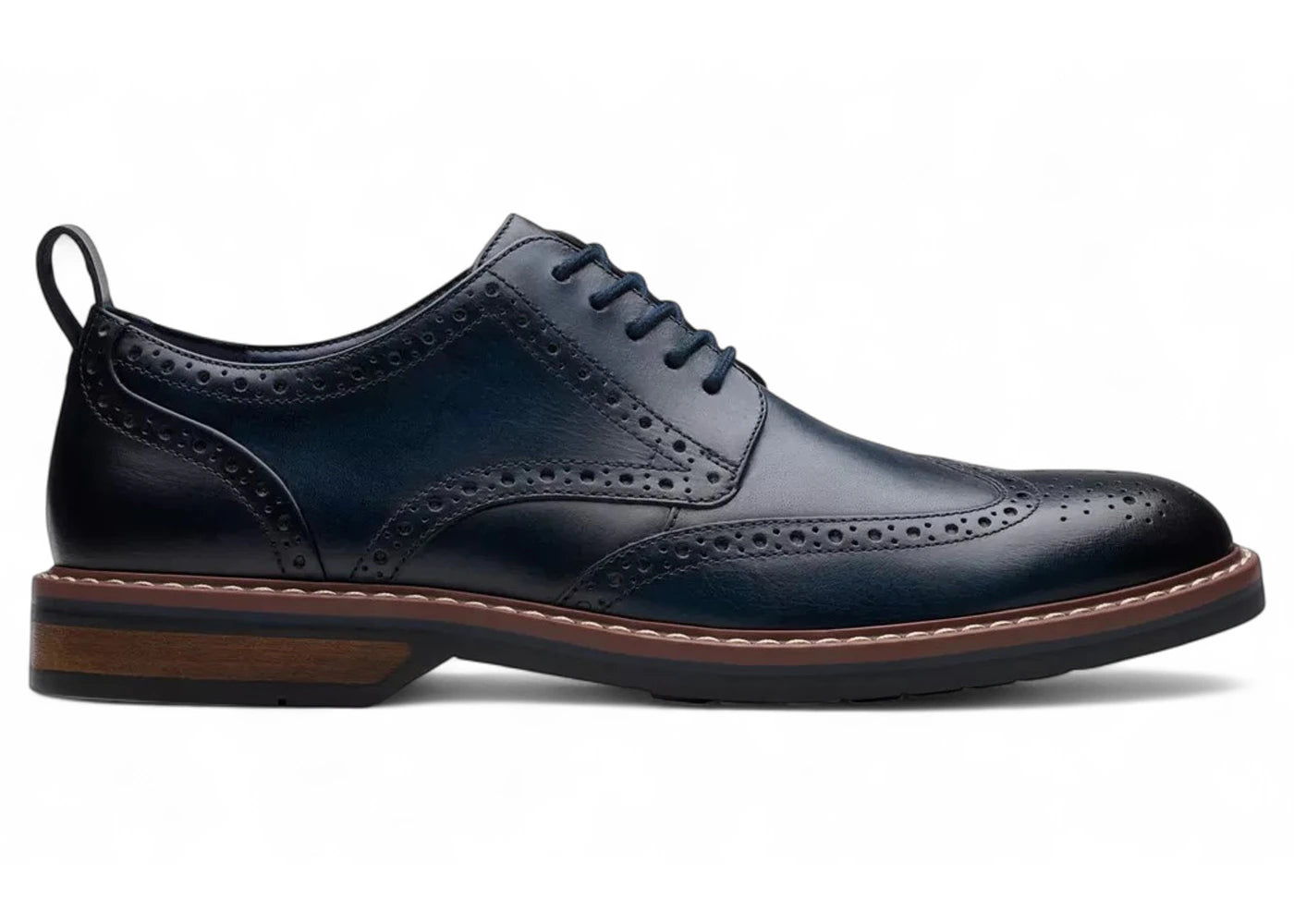 Clarks Aldwin Limit Navy Leather
