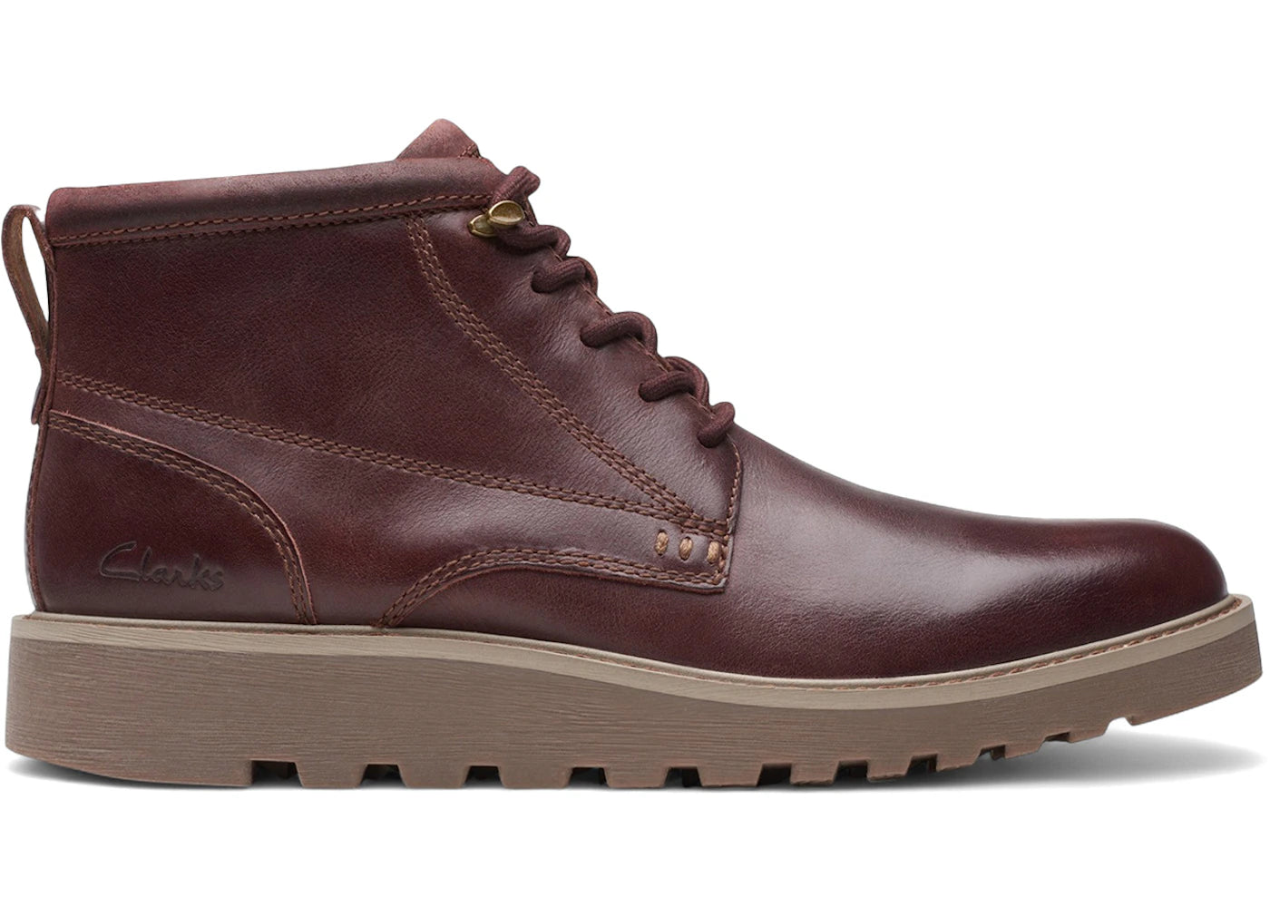 Clarks Barnes Lace Brown Leather