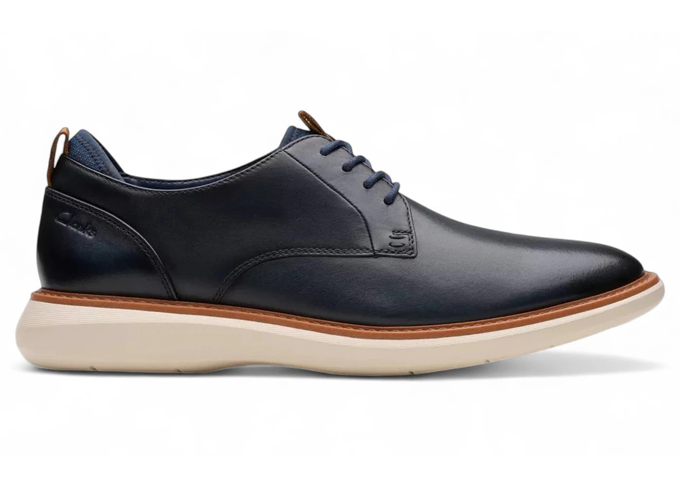 Clarks Brantin Plain Navy Leather