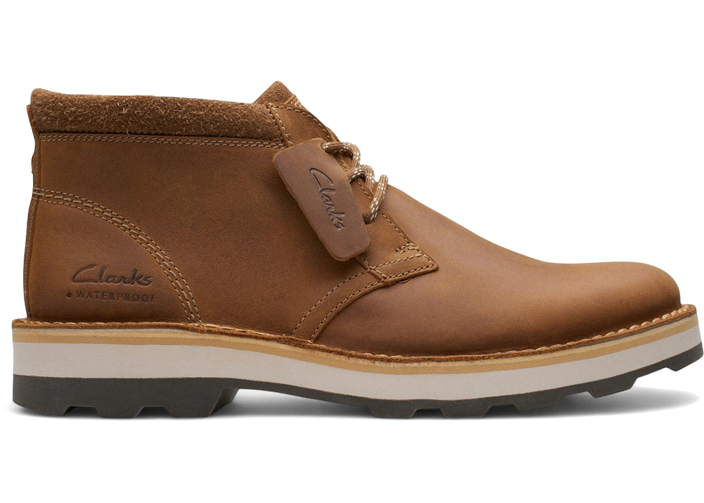Clarks Corston DB Waterproof Brown Leather