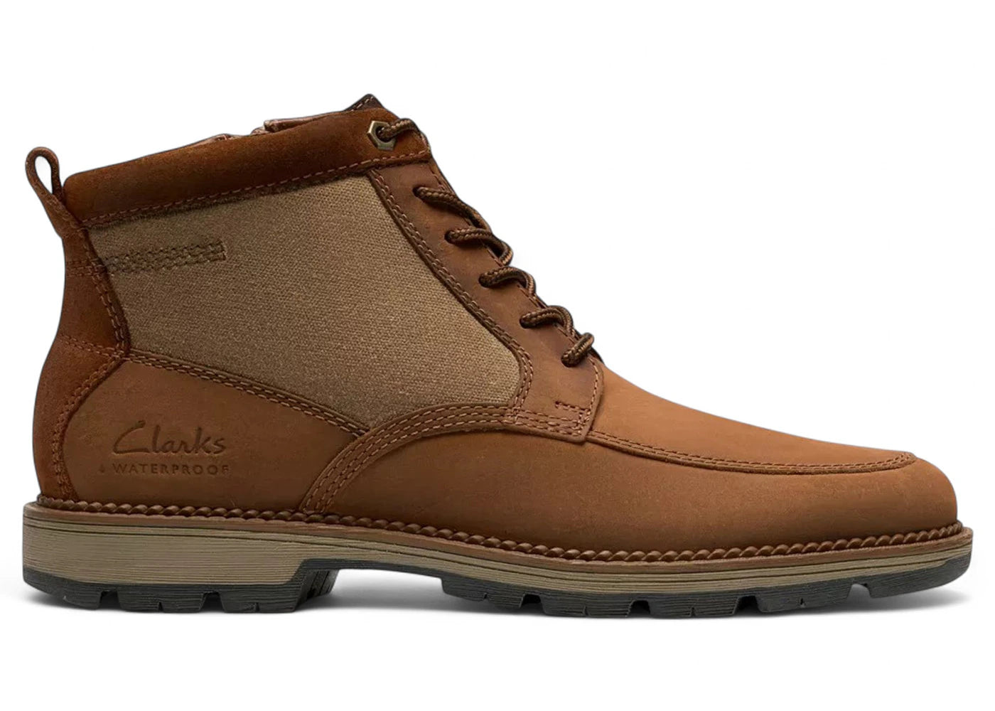 Clarks Maplewalk Rise Waterproof Dark Tan Leather