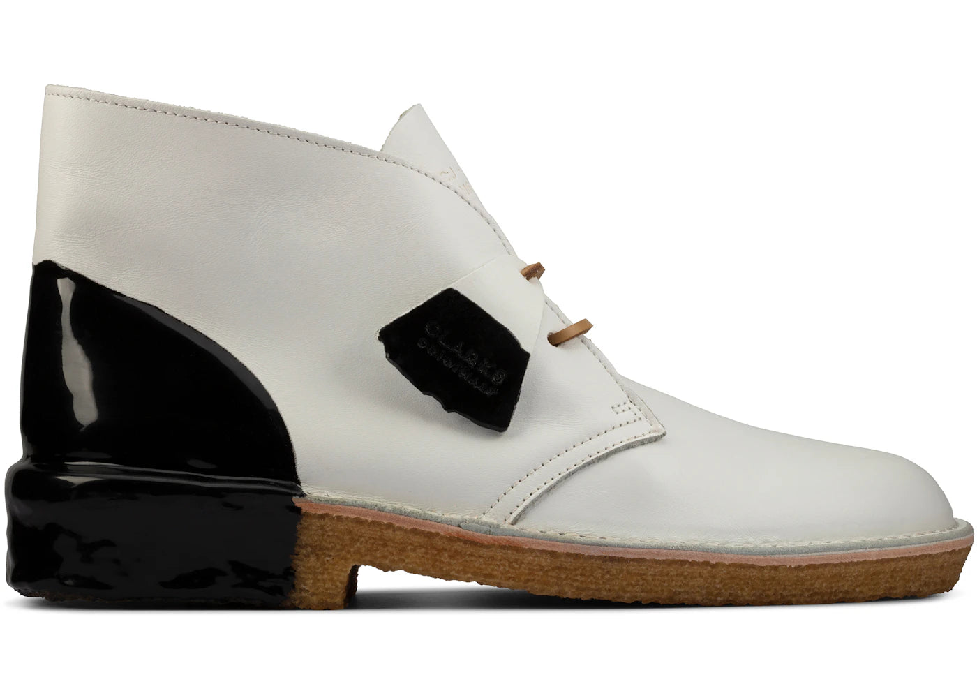 Clarks Originals Desert Boot White Black