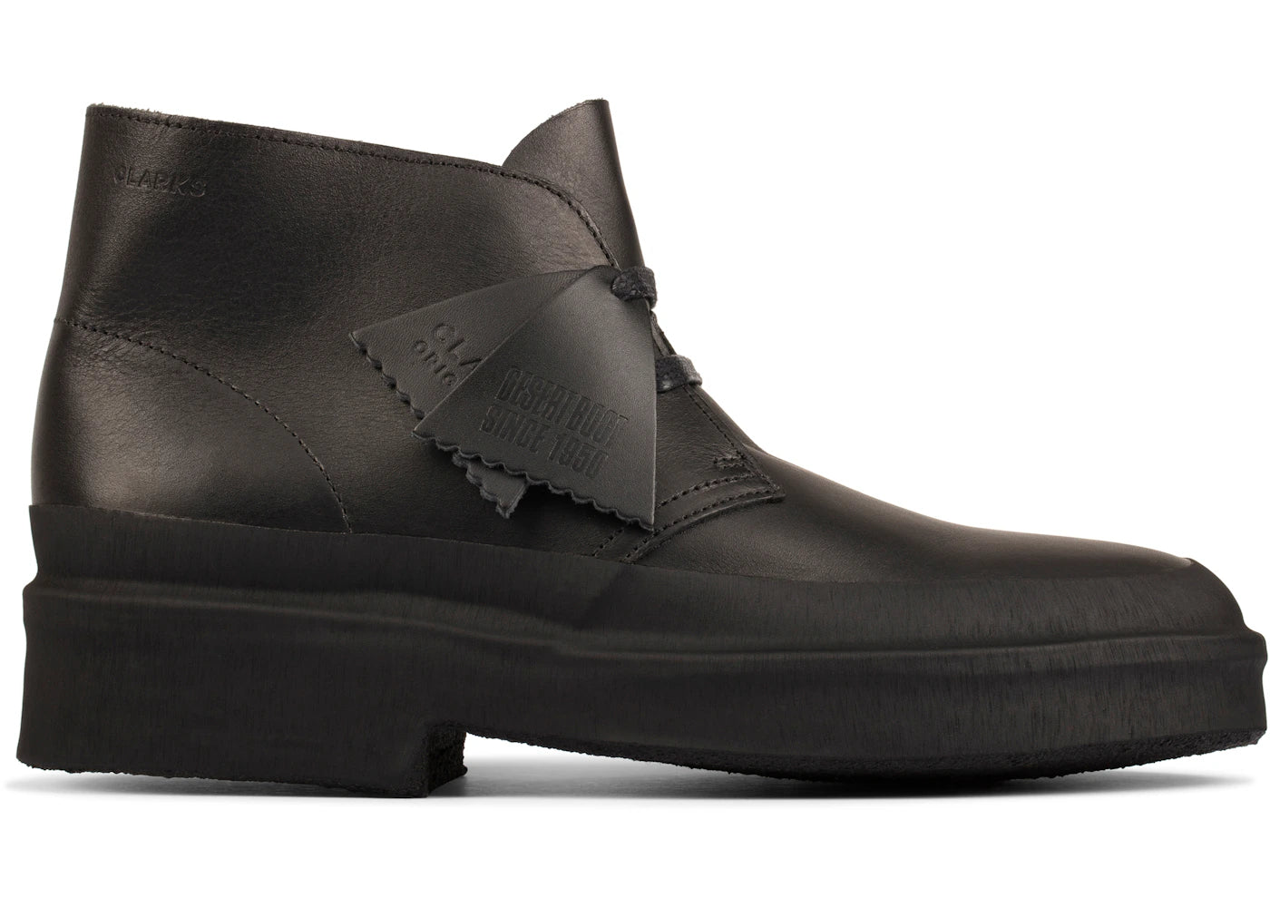 Clarks Originals Desert Galosh Black Leather