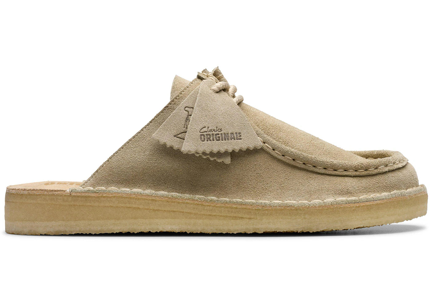 Clarks Originals Desert Nomad Mule Pale Grey Suede