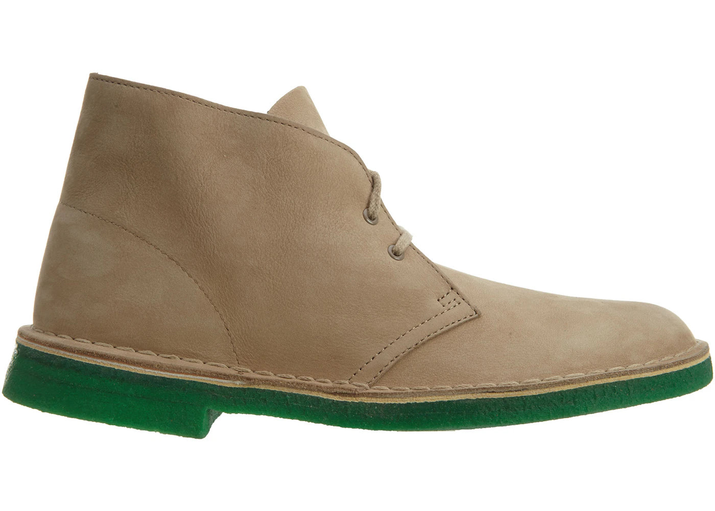 Clarks Originals Desert Boot Tan Nubuck Green Sole