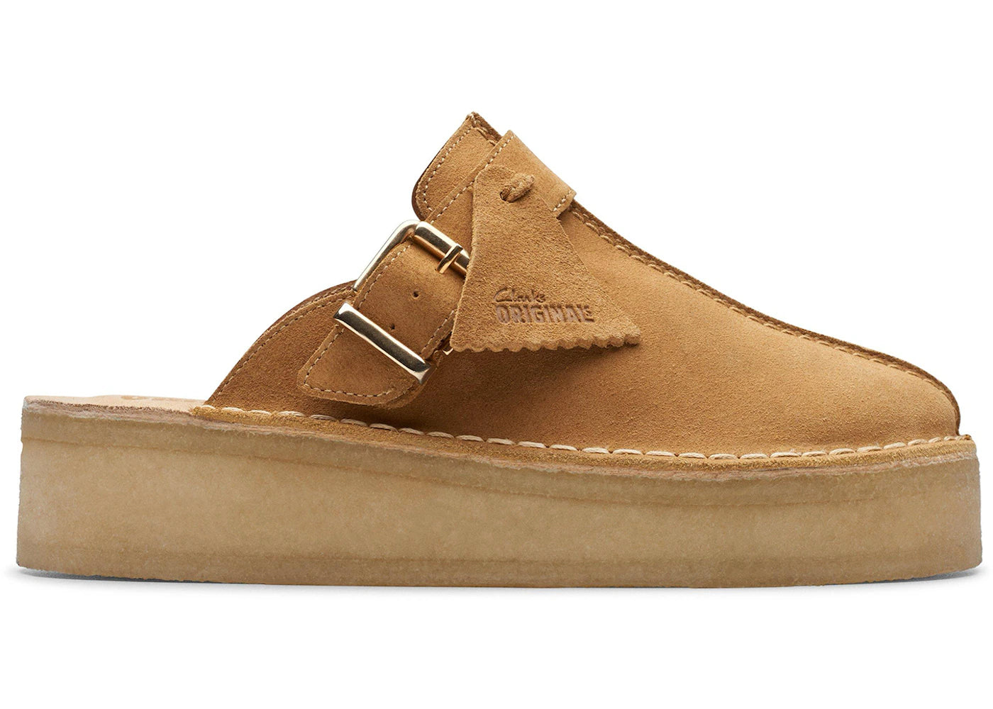 Clarks Originals Trek Wedge Mule Mid Tan Suede (Women's)