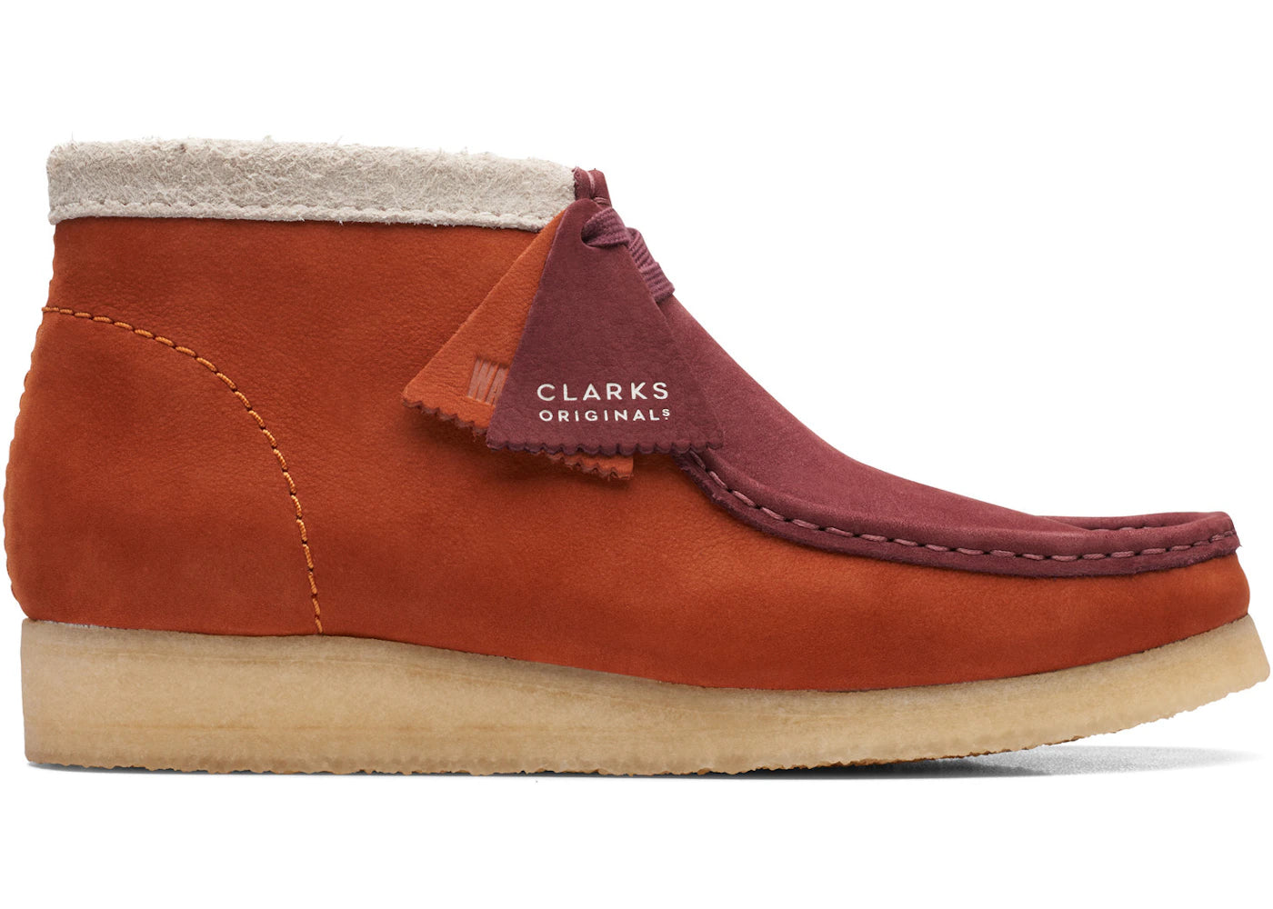 Clarks Originals Wallabee Boot Dark Orange Combination