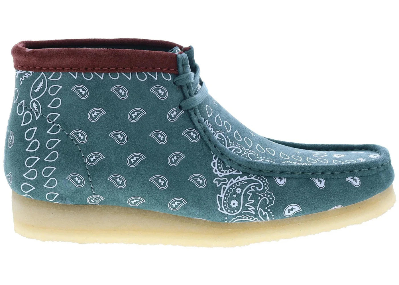 Clarks Originals Wallabee Boot Green Paisley