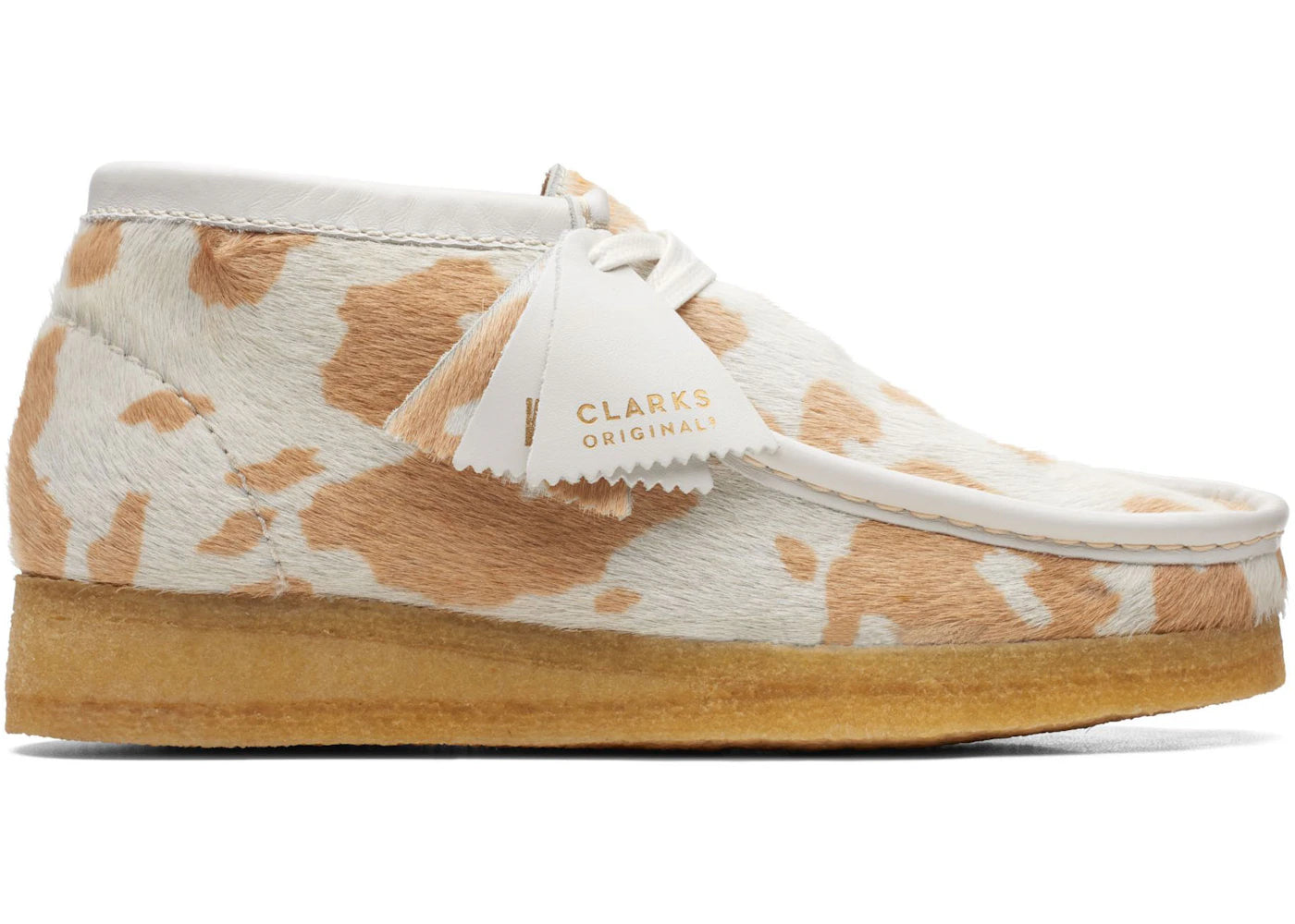 Clarks Originals Wallabee Boot Tan Cow Print (Women's)