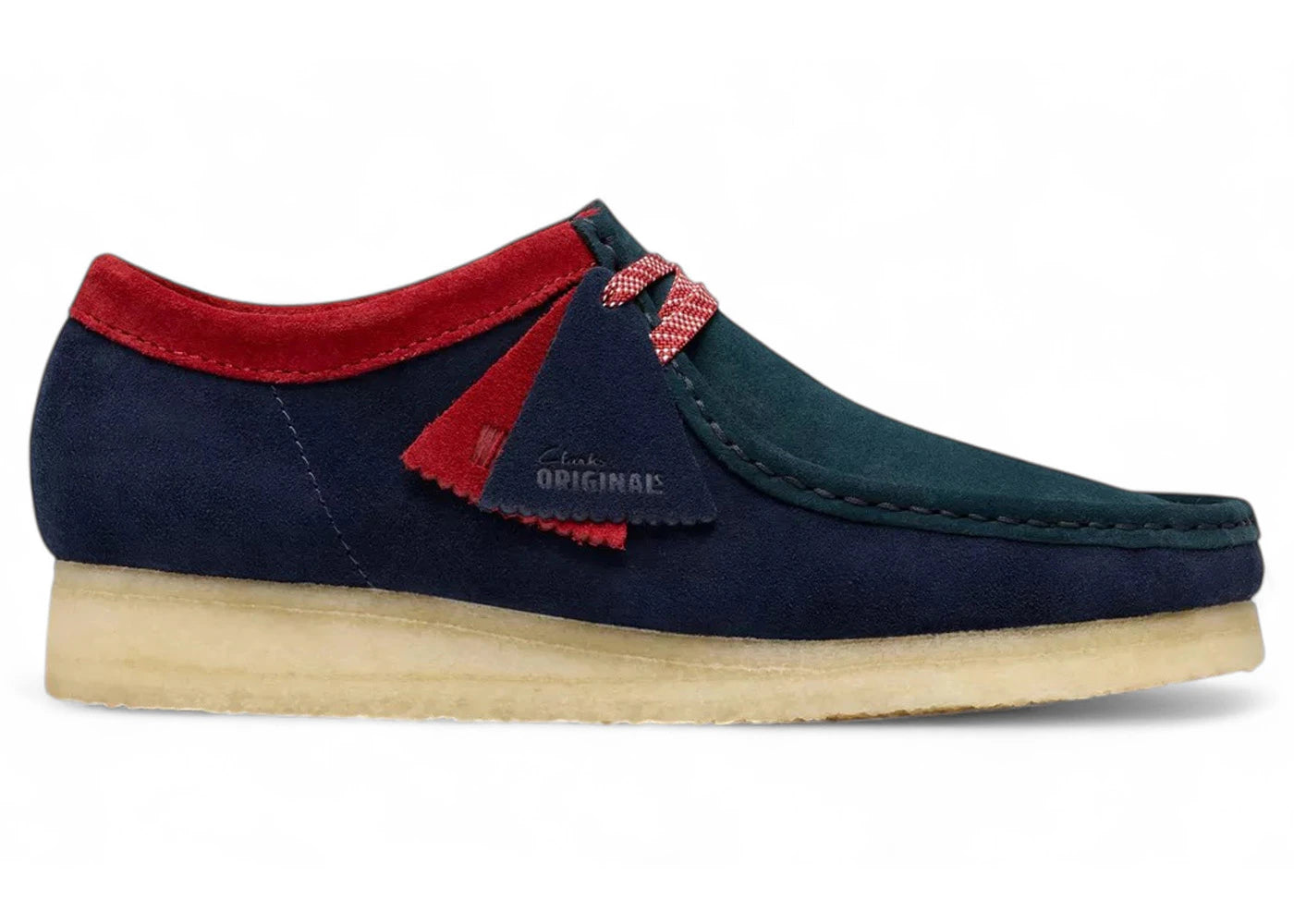 Clarks Originals Wallabee Dark Teal Navy Red