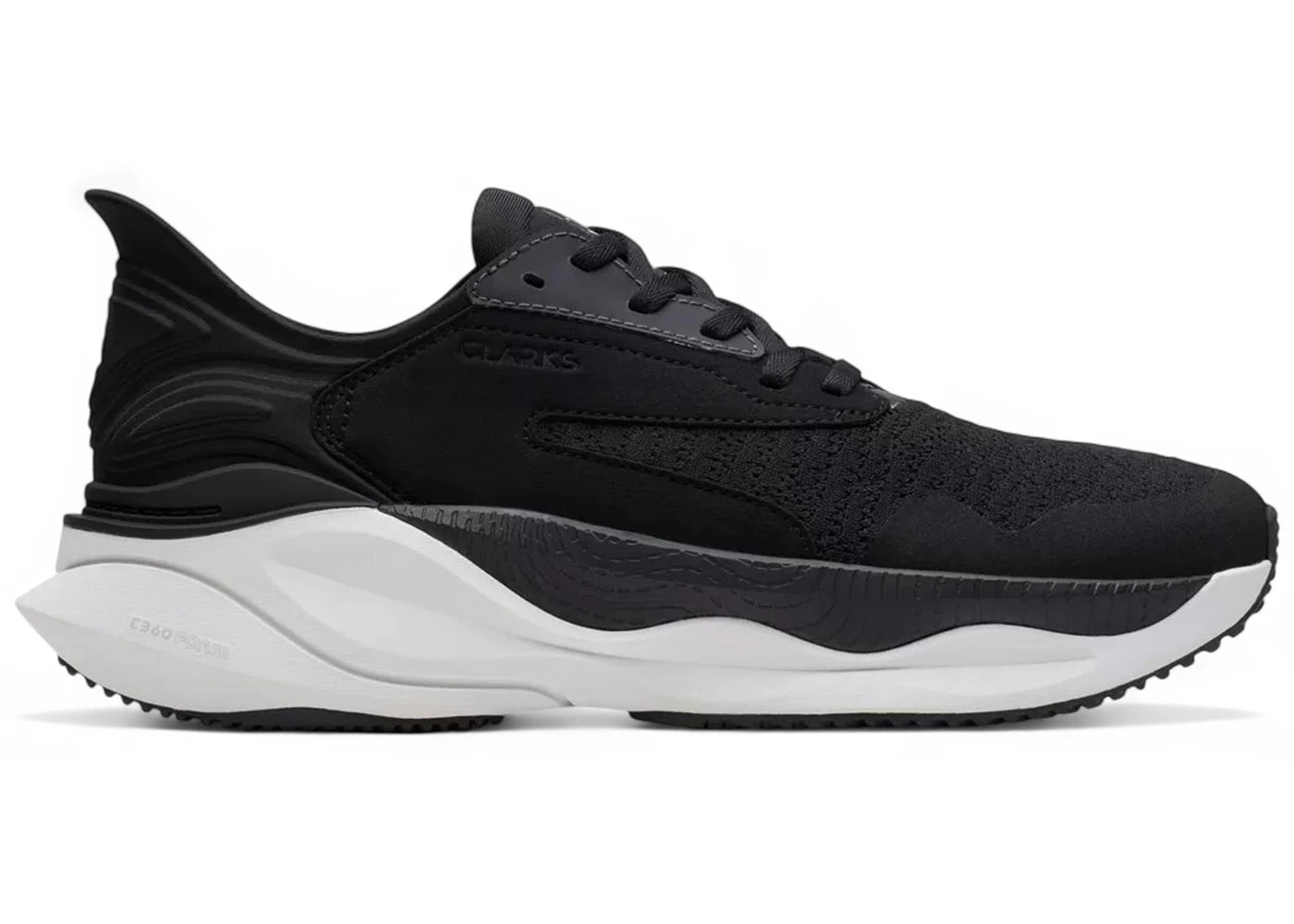 Clarks Pace Black White