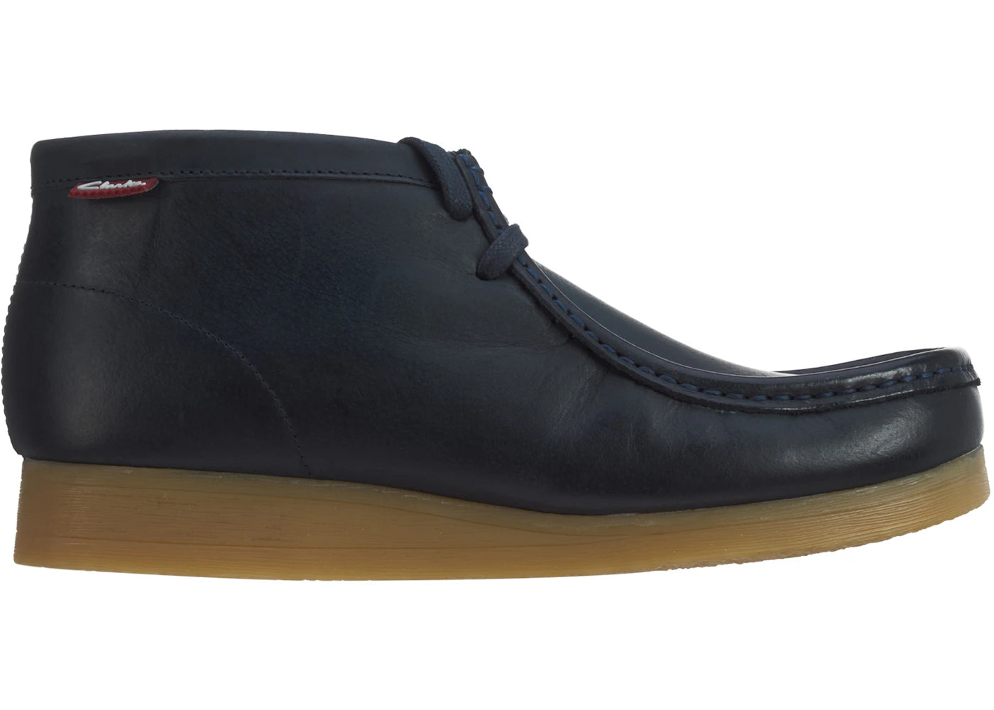 Clarks Stinson Hi Navy Leather Cuir Marine