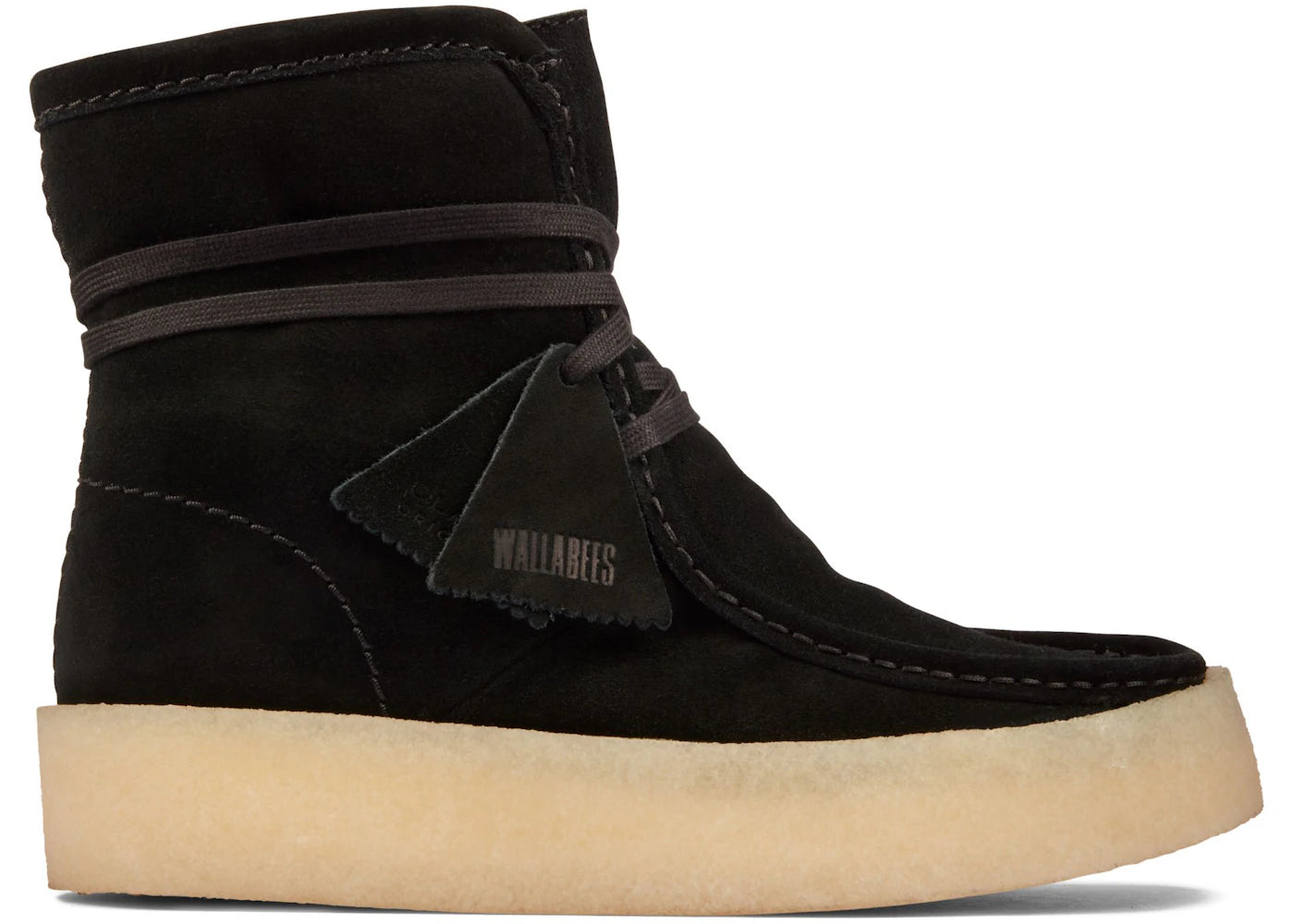 Clarks Wallabee Cup Hi Black Suede (Women's)