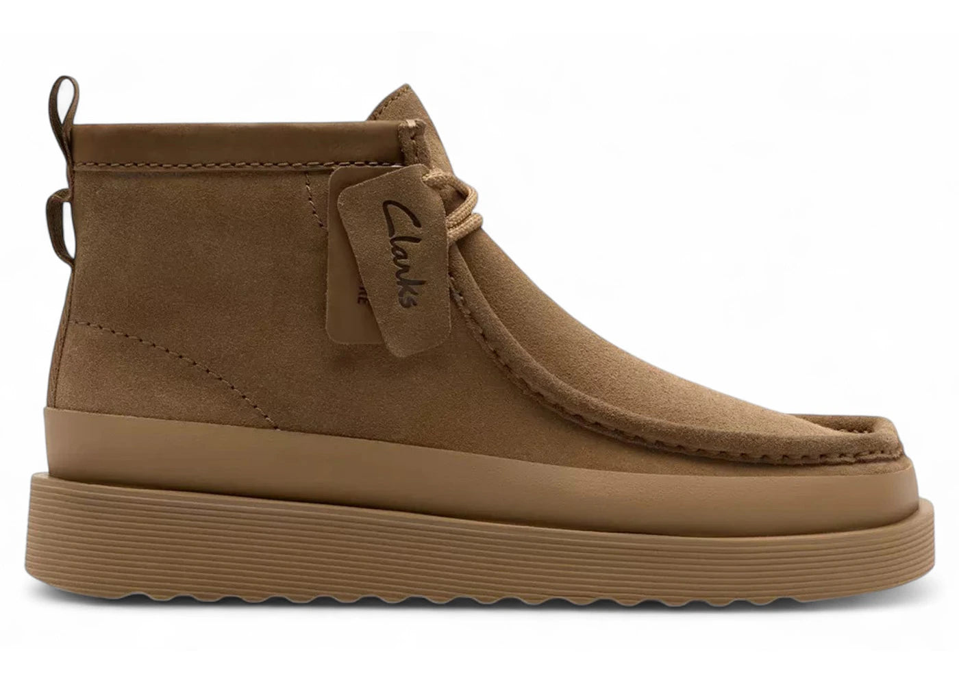 Clarks Wallabee FTR2 Hi Dark Sand Suede
