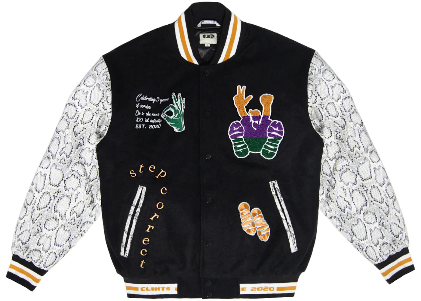 Clints Inc 3rd Anniversary Jacket Black/White/Gold