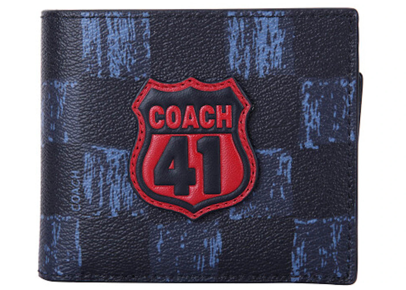 Coach 3 In 1 Graphic Checker Wallet Midnight Navy/Black