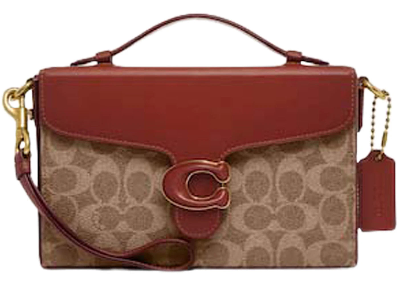 Coach Bag in Signature Canvas Tabby Box Brass/Tan/Rust