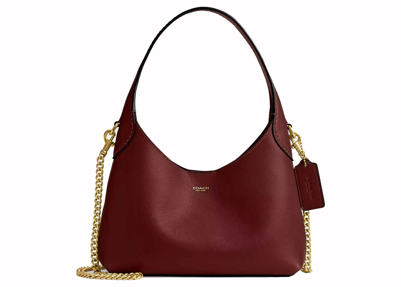 Coach Brooklyn Shoulder Bag 23 Brass/Dark Ruby