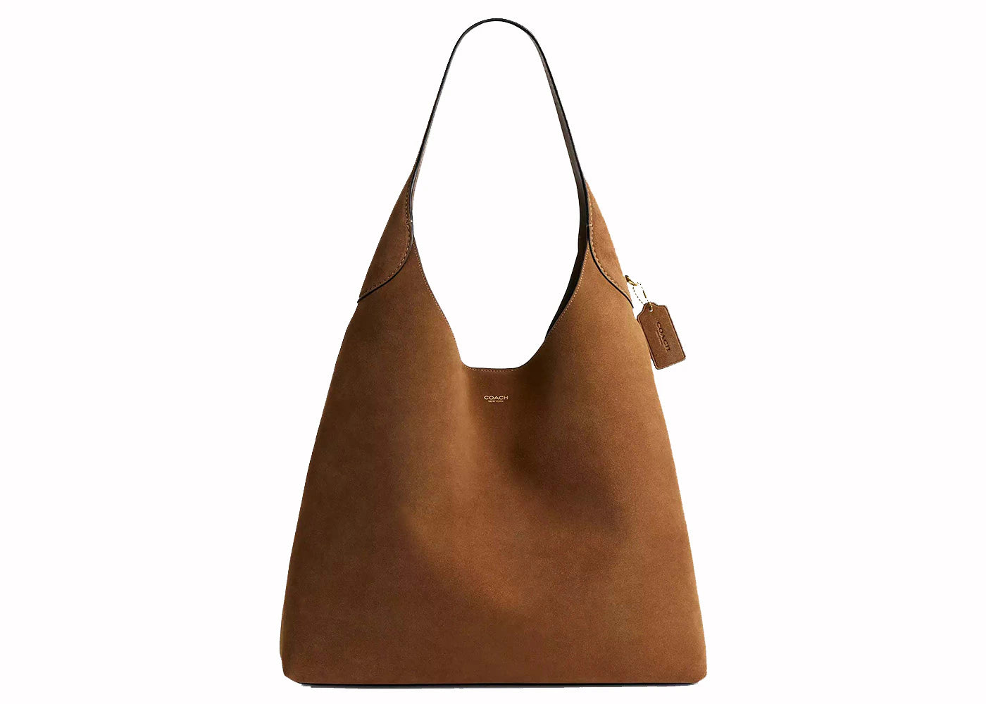 Coach Brooklyn Shoulder Bag 39 Suede/Brass/Cedar