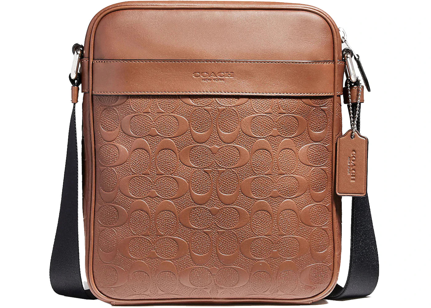 Coach Charles Flight Bag Signature Leather Brown