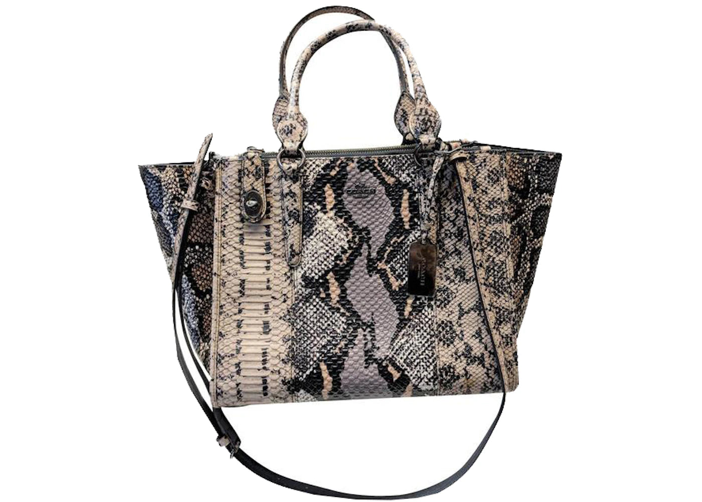 Coach Crosby Carryall Satchel Leather Bag Small Snake Pattern/Multicolor