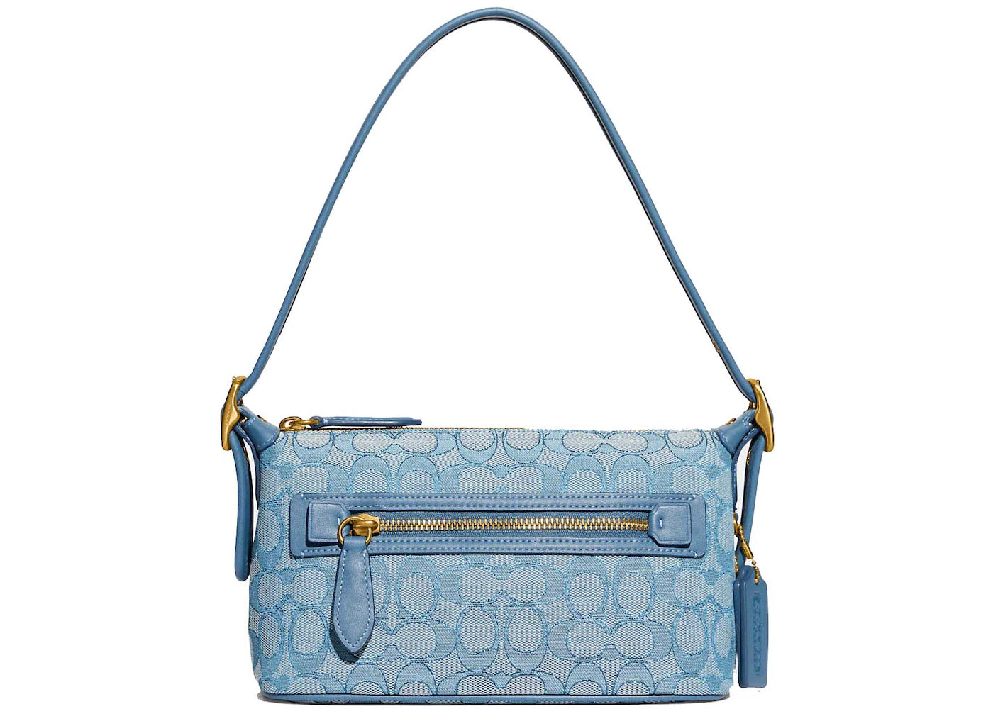 Coach Demi Bag In Signature Jacquard Brass/Lake