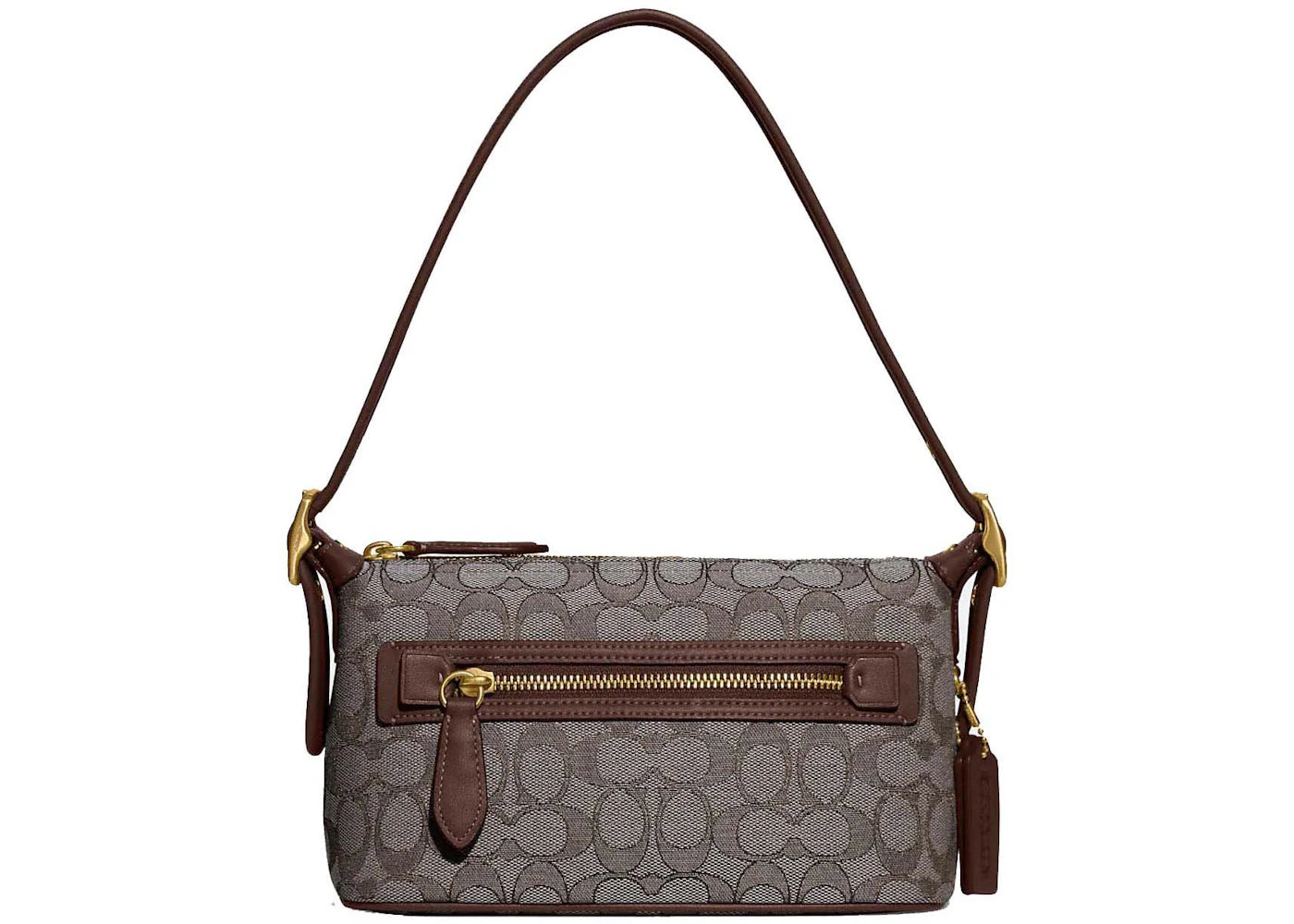 Coach Demi Bag In Signature Jacquard Brass/Oak Maple