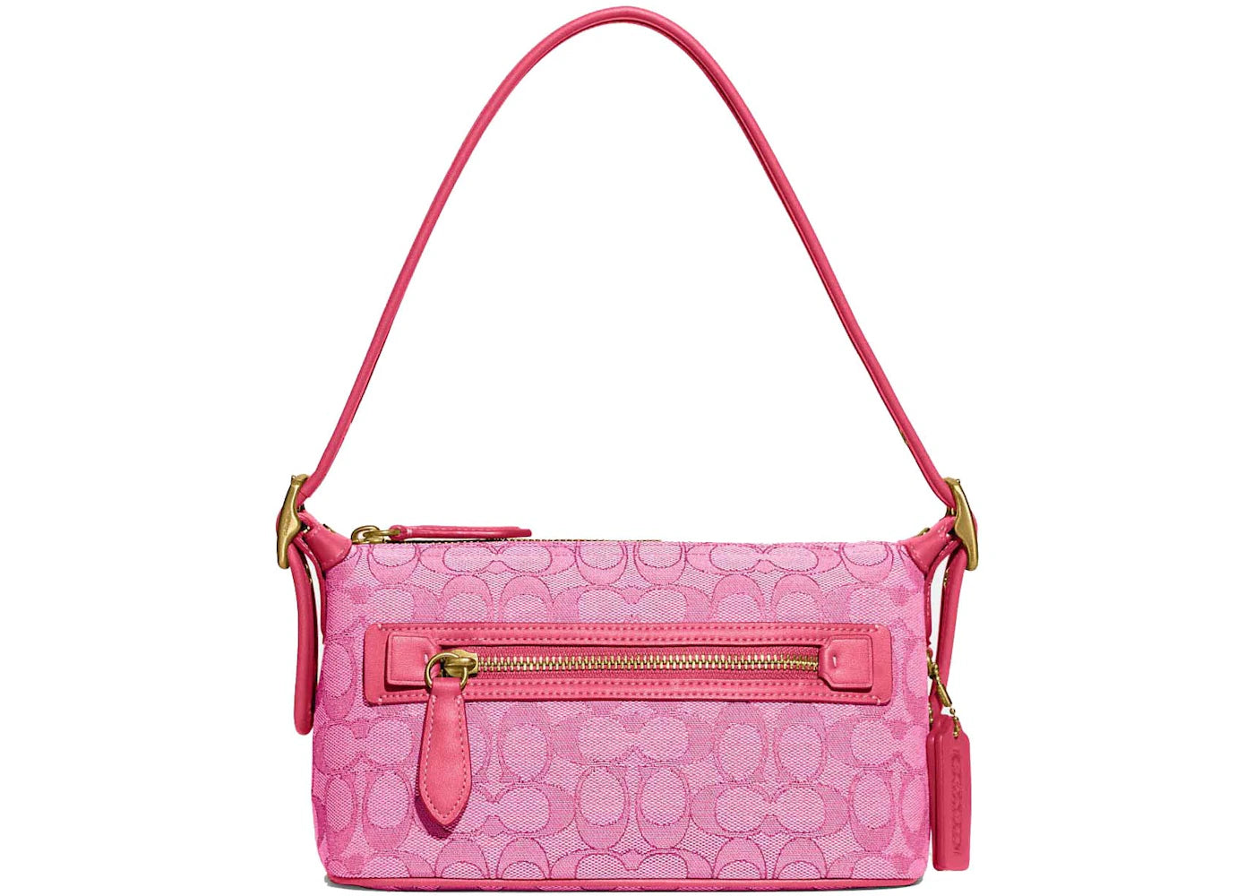 Coach Demi Bag In Signature Jacquard Brass/Petunia