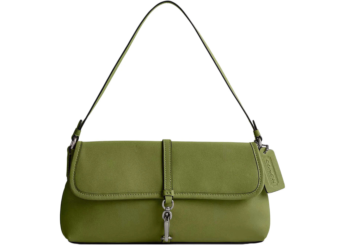 Coach Hamptons Bag Glovetan Leather/Silver/Dark Lime