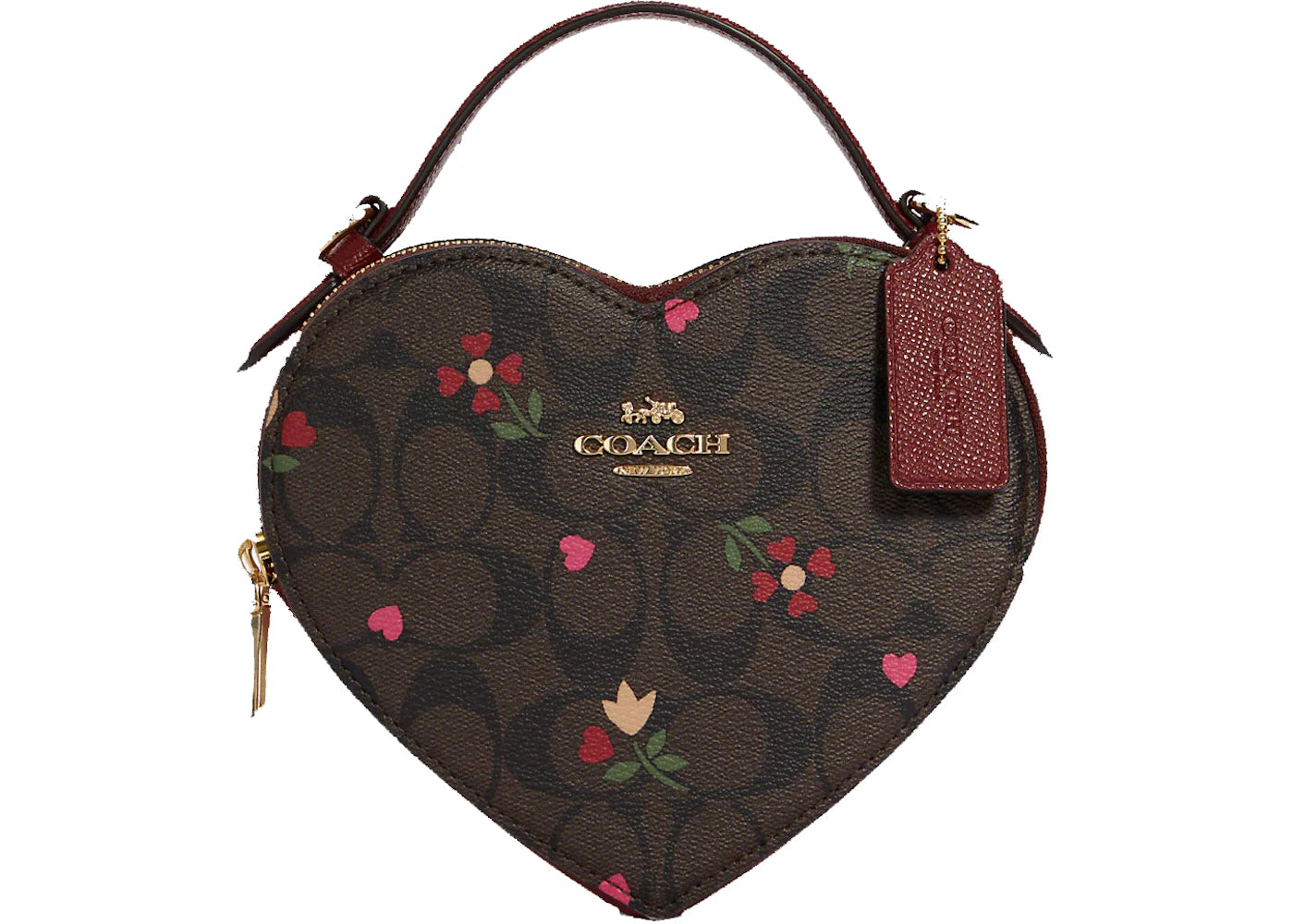 Coach Heart Crossbody Brown/Multi