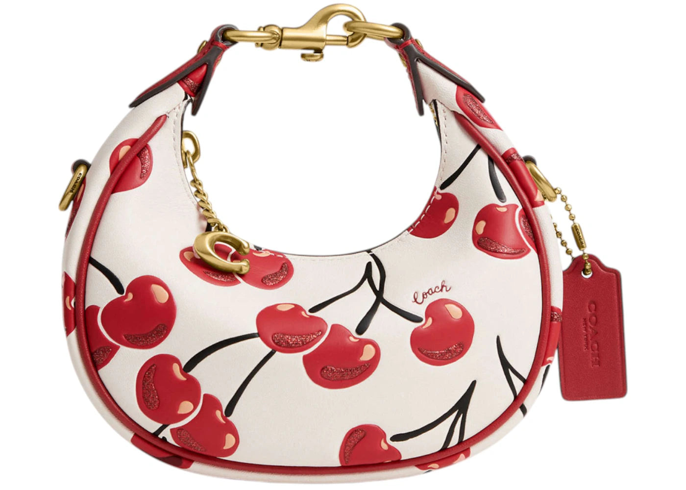 Coach Jonie Bag Cherry Print Brass/Chalk Multi