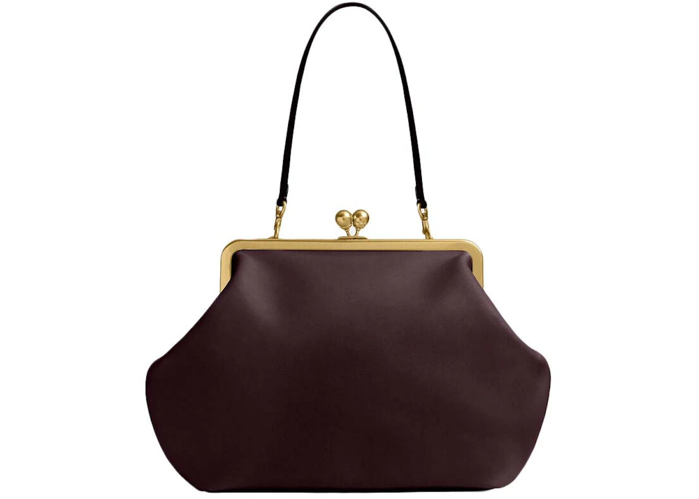 Coach Large Kisslock Frame Bag Brass/Black Currant