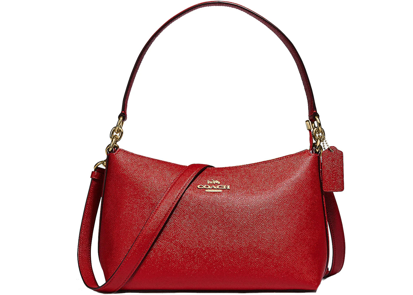 Coach Lewis Shoulder Bag Classic Leather Red