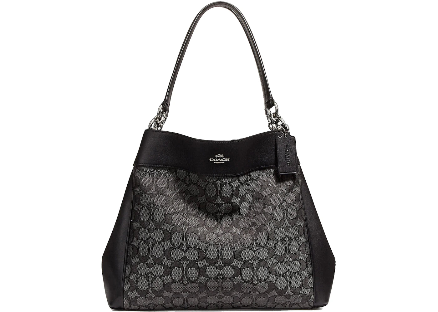 Coach Lexy Shoulder Bag Signature Jacquard Black