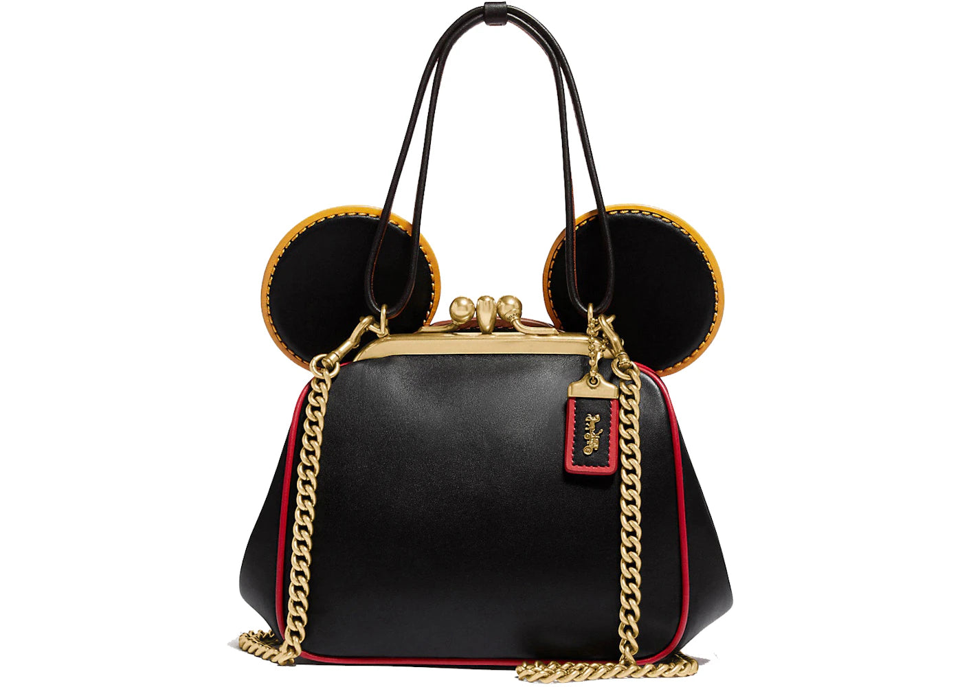 Coach Mickey Mouse x Keith Haring Kisslock Bag Black