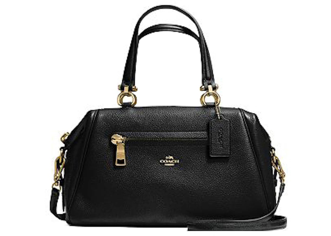 Coach Primrose Pebble Leather Satchel Bag Black