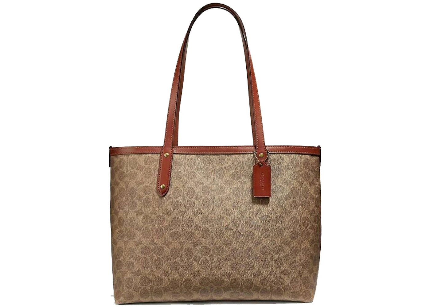 Coach Sig Central Tote Zip Large Brown