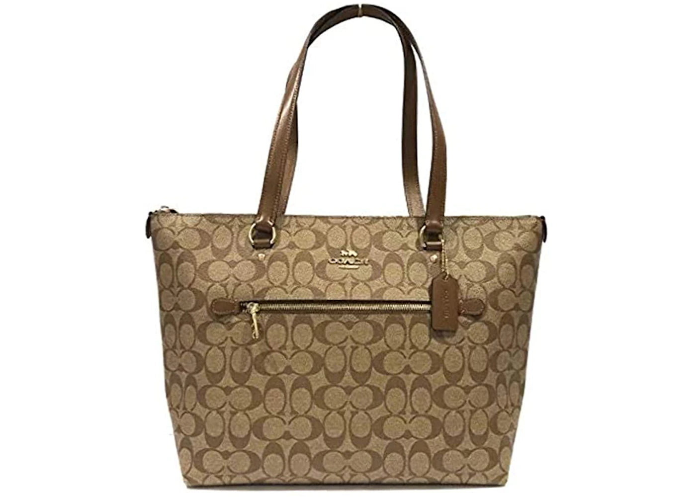 Coach Signature Gallery Tote Bag Tan