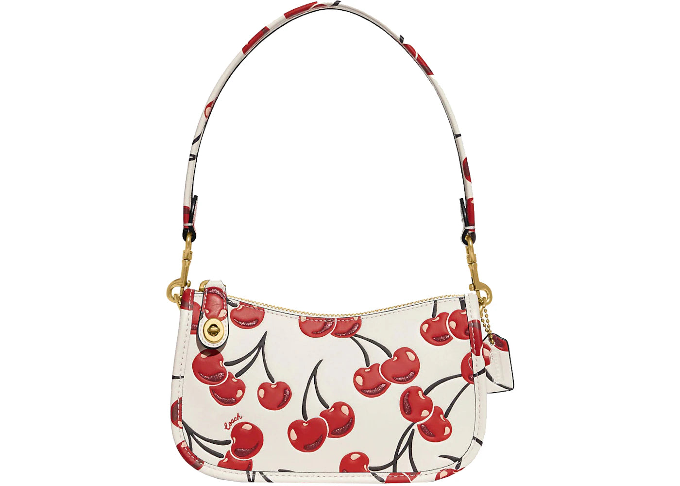 Coach Swinger 20 With Cherry Print Chalk/Multicolor