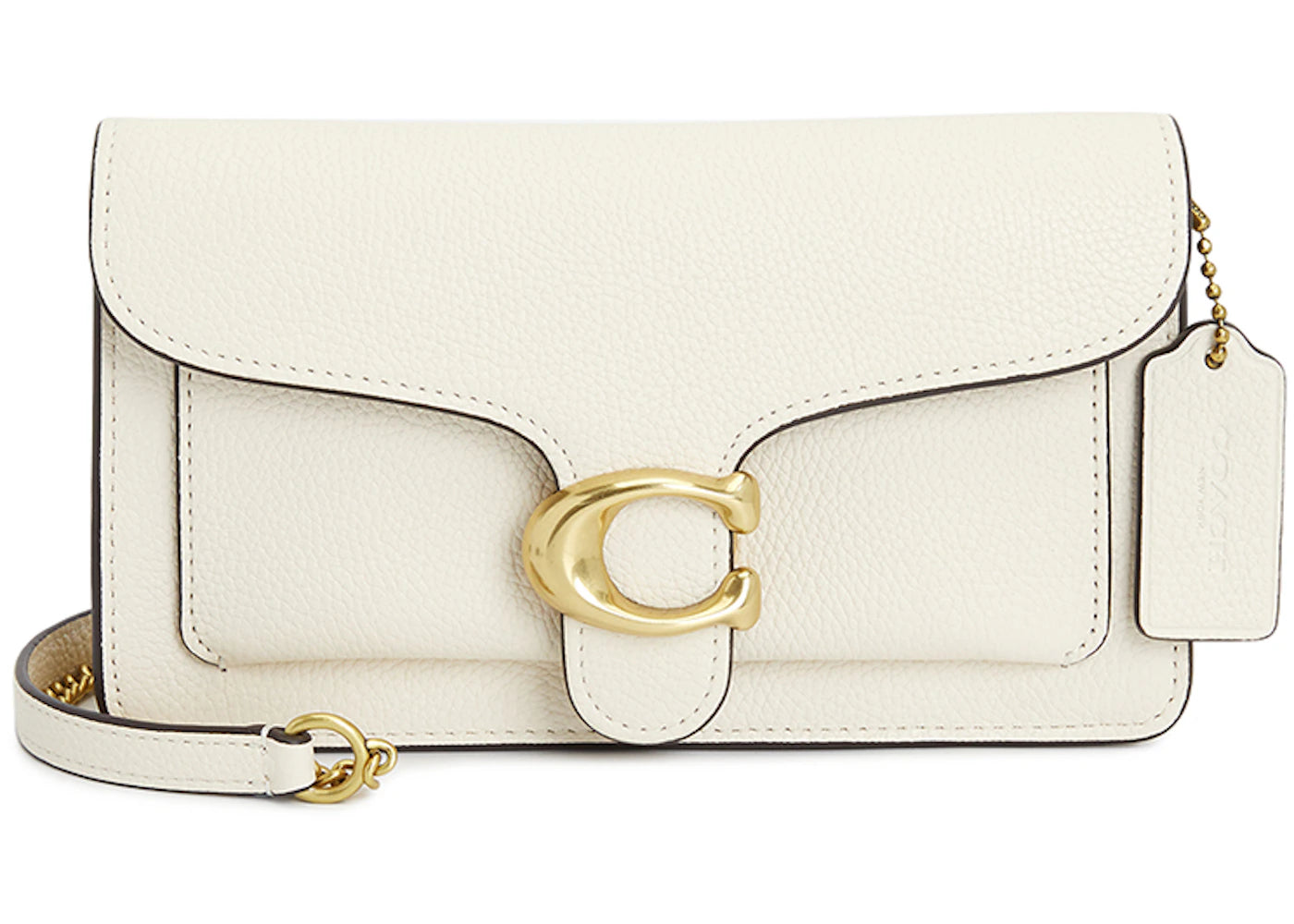 Coach Tabby Chain Clutch White