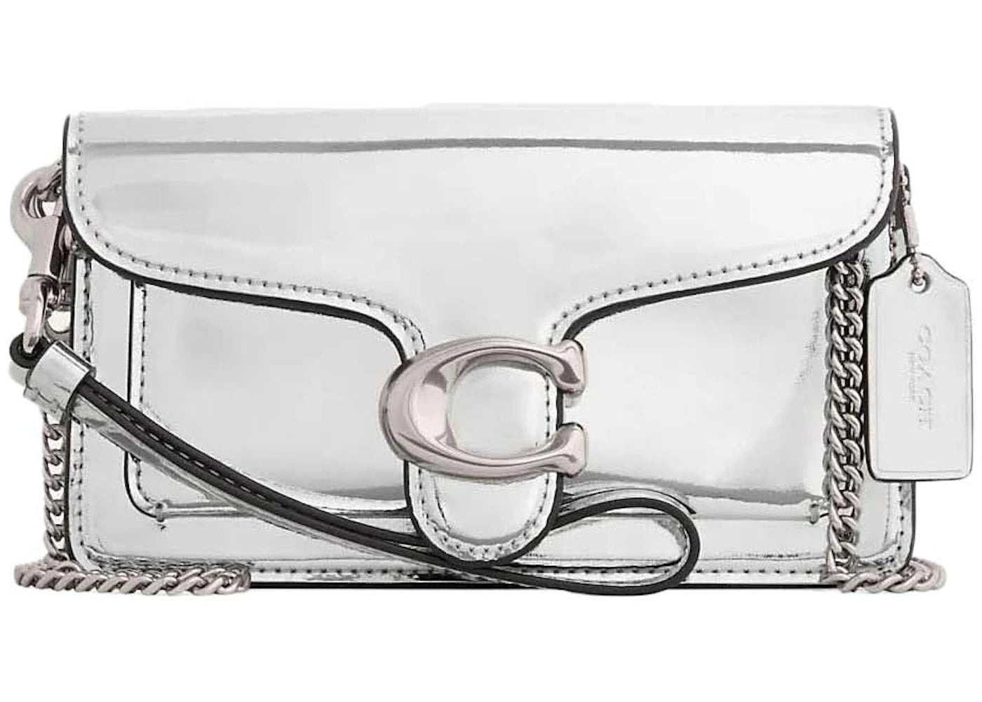 Coach Tabby Crossbody Wristlet Silver/Silver