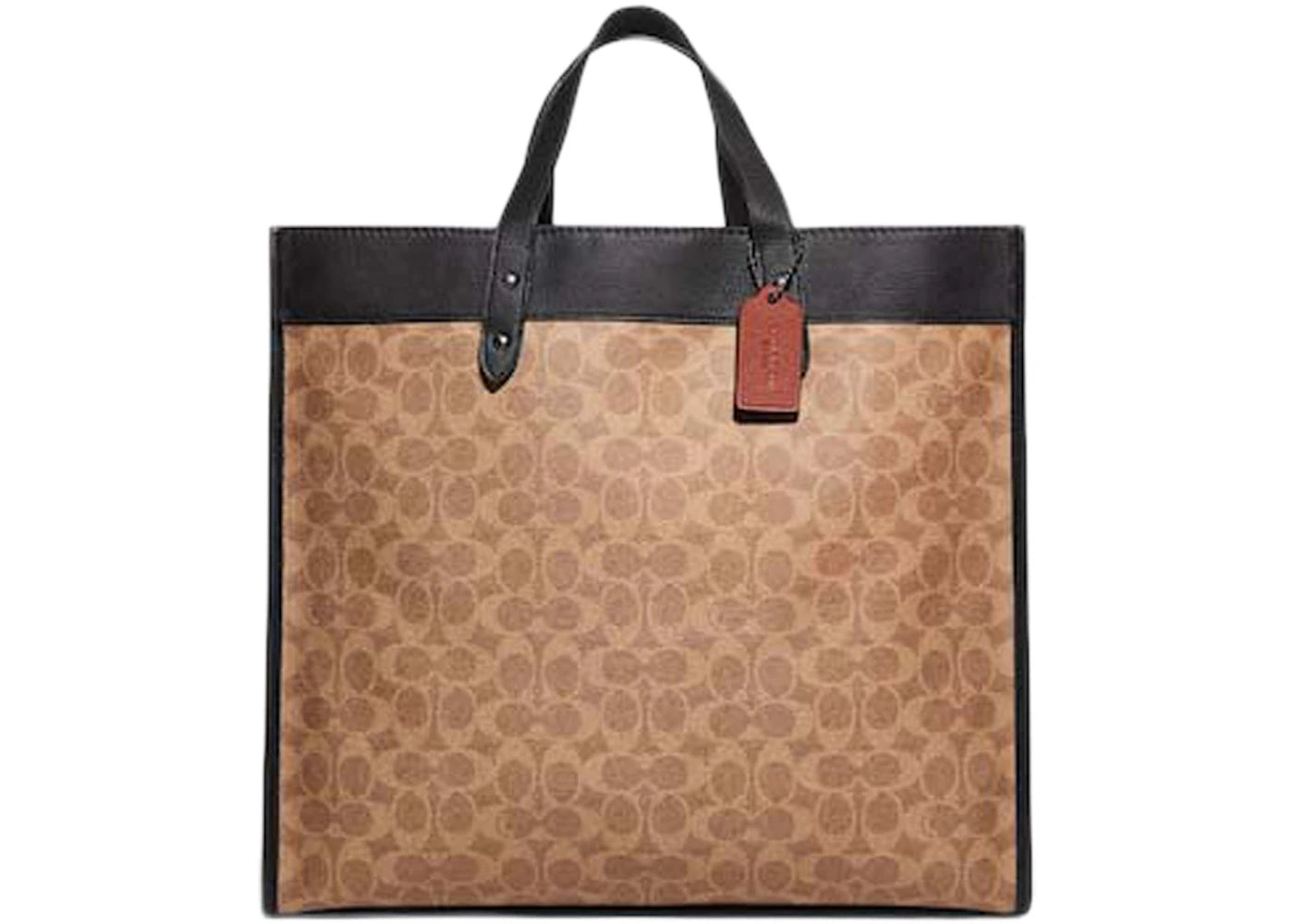 Coach Tote Field 40 in Signature Canvas Tan