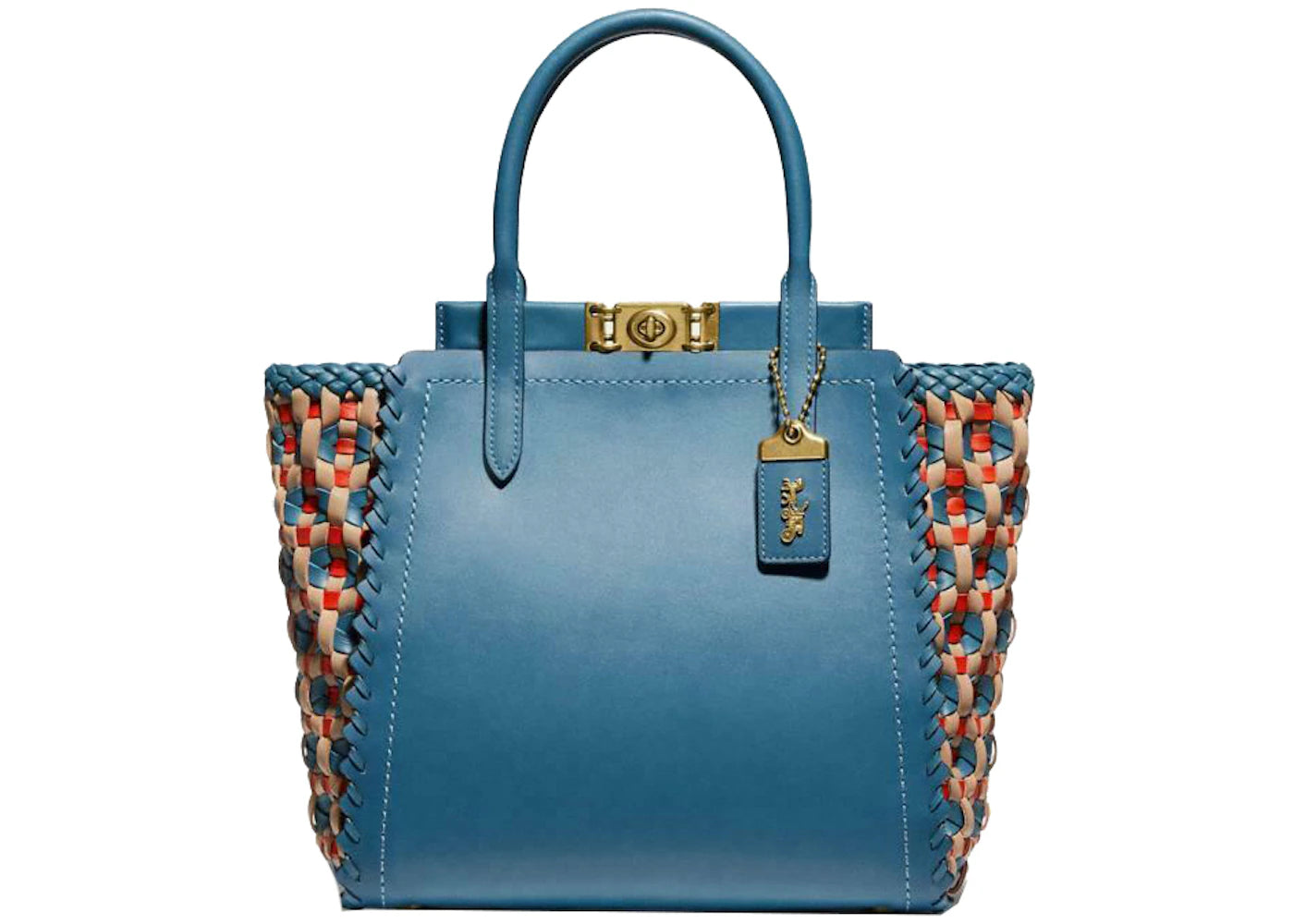 Coach Weaving Troupe Tote Blue Lake/Multi