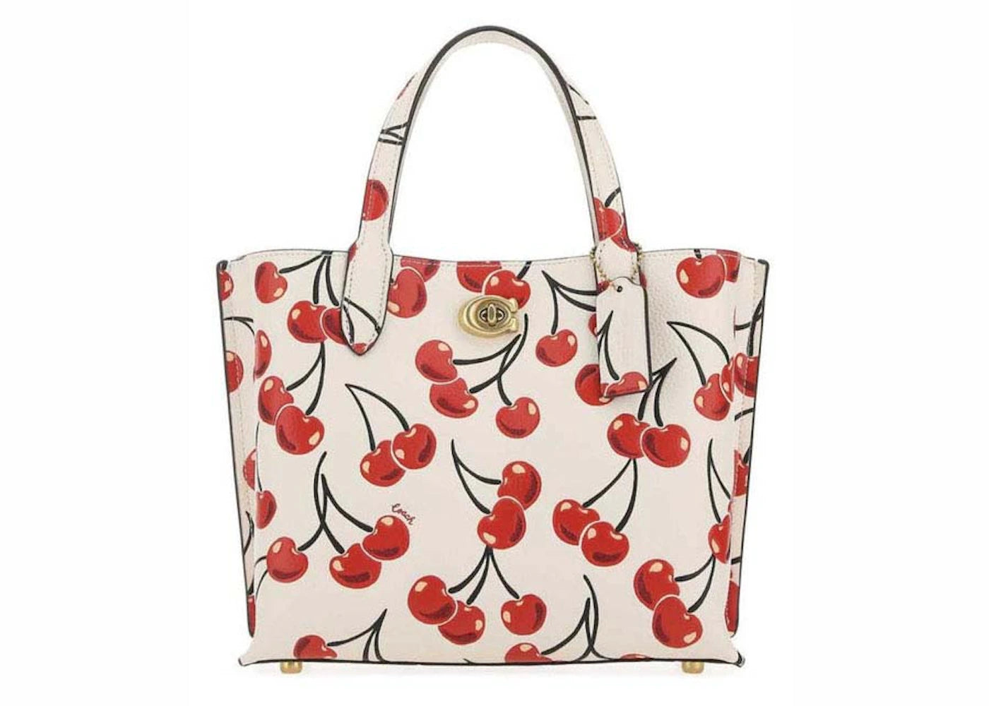 Coach Willow Tote Bag Cherry Print