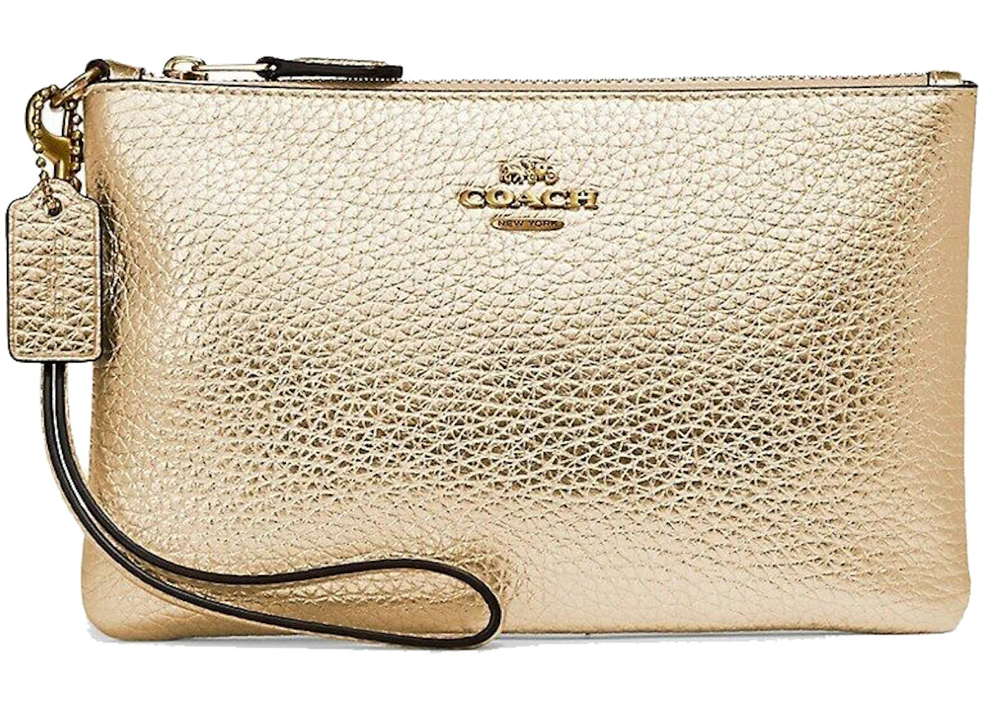 Coach Wristlet Crossbody Bag Small Metallic Gold