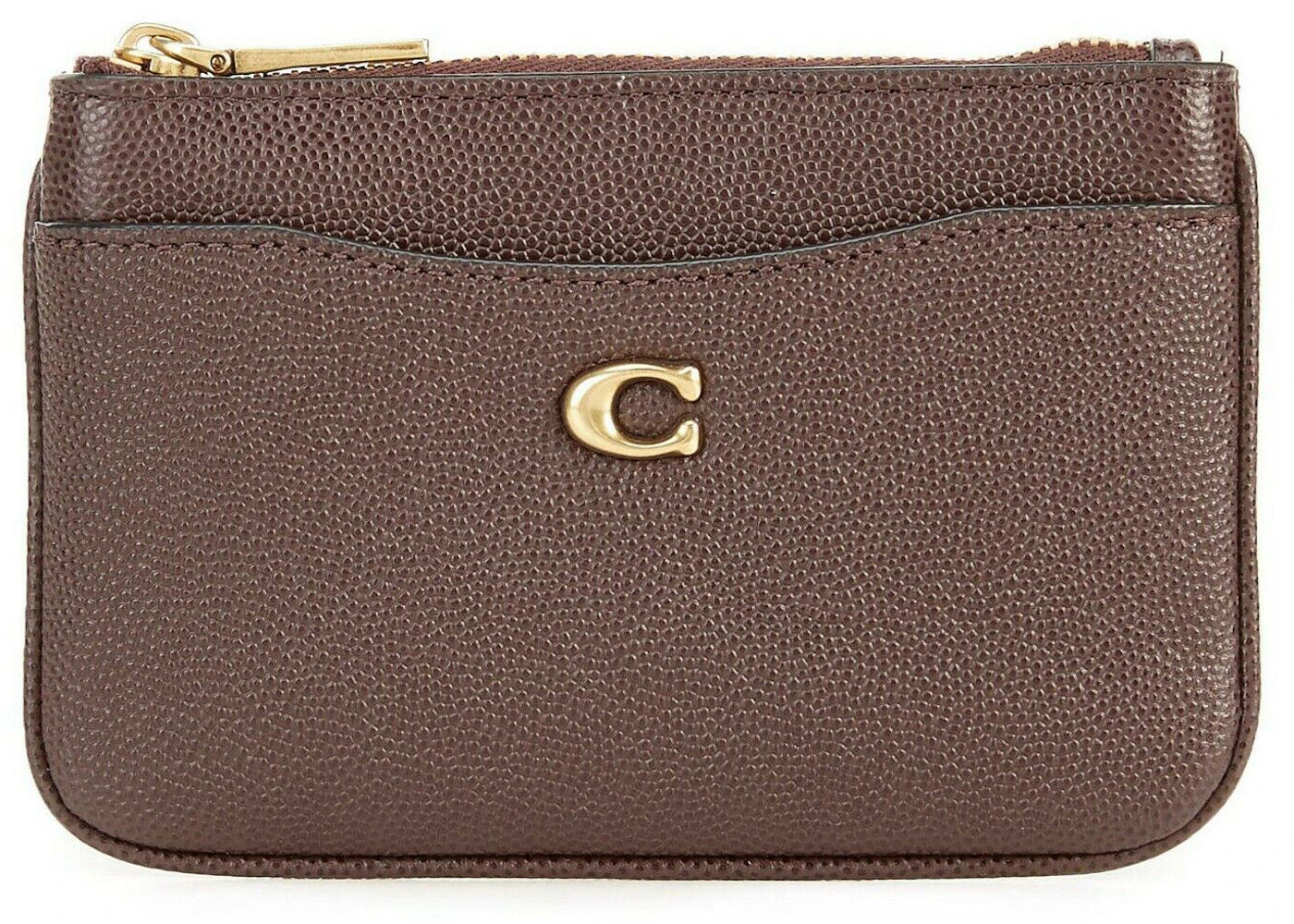 Coach Zip Coin Card Case Brown