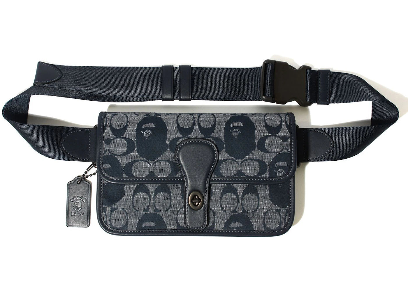 Coach x BAPE Turnlock Tab Belt Bag Navy