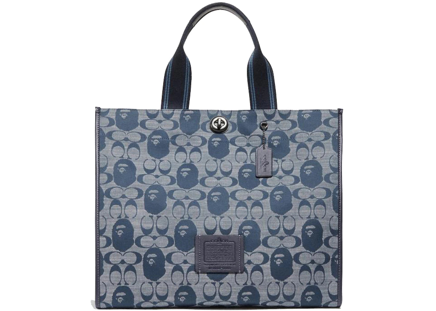 Coach x BAPE Canvas Tote 40 Large Navy