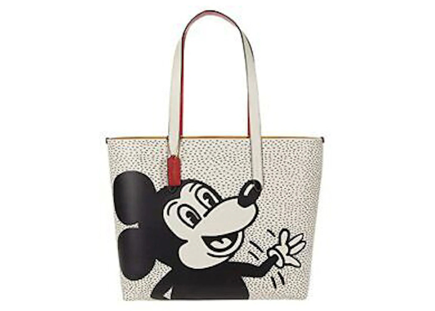 Coach x Disney Mickey Mouse Chalk Leather Bag Large White